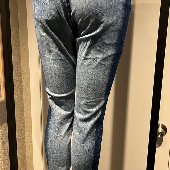 Blue Skinny Jeans with Natural Fading - Picture 12 of 13
